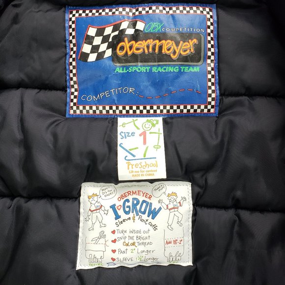 Obermeyer IGrow Kids Ski Snow Winter Coat Size 1 XS Green Black White Warm - Picture 3 of 9